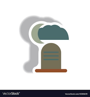 Paper sticker halloween icon vector image