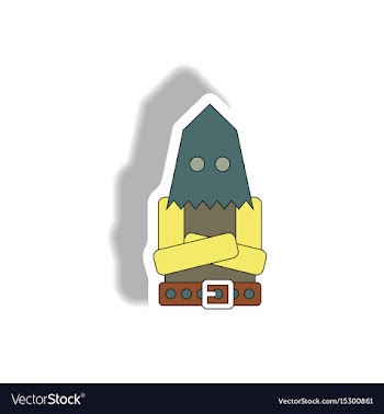 Paper sticker halloween icon vector image