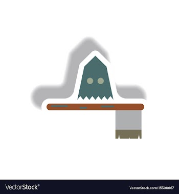 Paper sticker halloween icon vector image