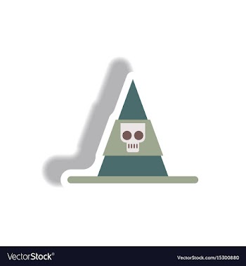 Paper sticker halloween icon vector image