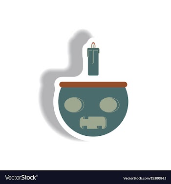 Paper sticker halloween icon vector image