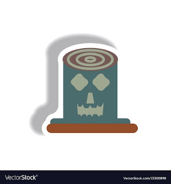 Paper sticker halloween icon vector image