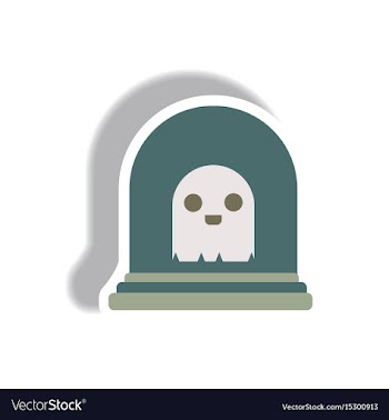 Paper sticker halloween icon vector image