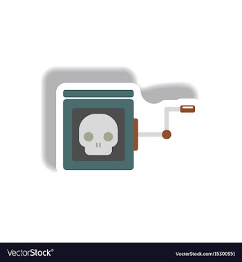 Paper sticker halloween icon vector image