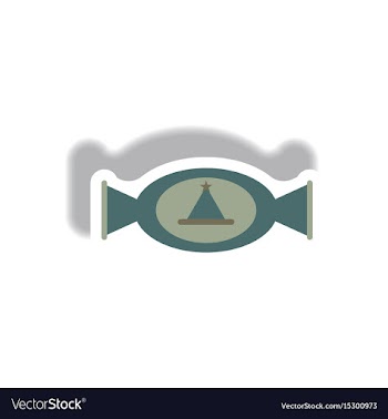 Paper sticker halloween icon vector image