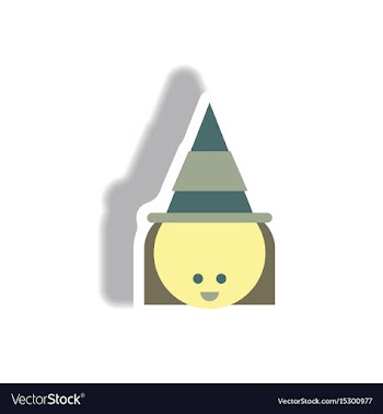 Paper sticker halloween icon vector image