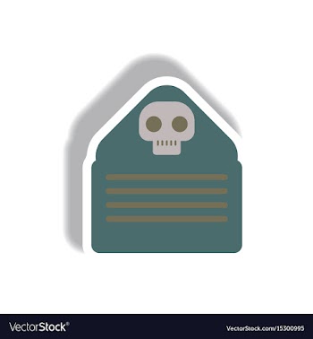 Paper sticker halloween icon vector image