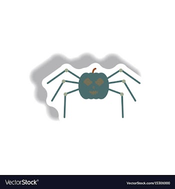 Paper sticker halloween icon vector image