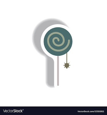 Paper sticker halloween icon vector image