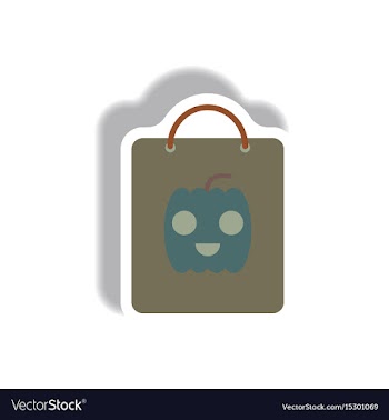 Paper sticker halloween icon vector image