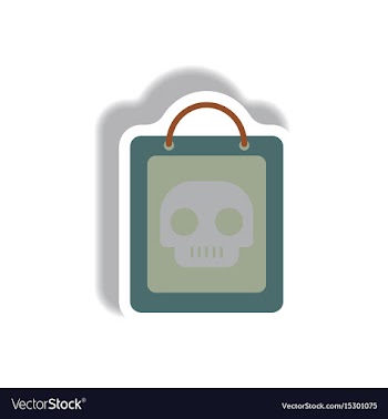 Paper sticker halloween icon vector image