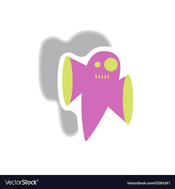 Paper sticker halloween icon vector image