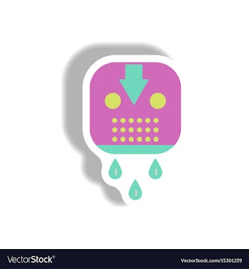 Paper sticker halloween icon vector image