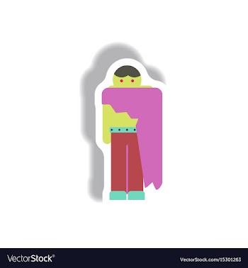 Paper sticker halloween icon vector image