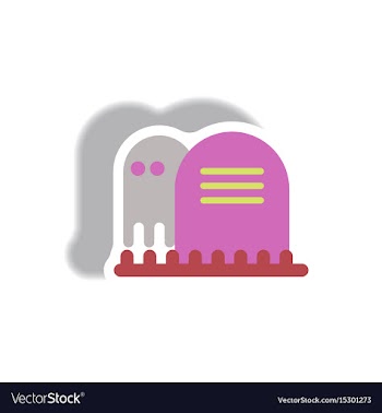 Paper sticker halloween icon vector image