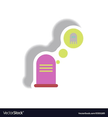 Paper sticker halloween icon vector image