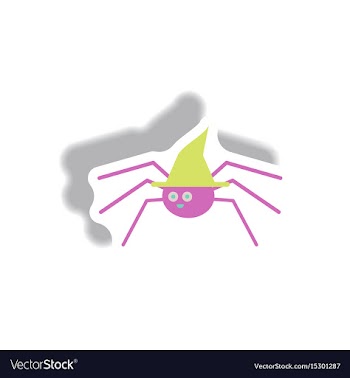 Paper sticker halloween icon vector image