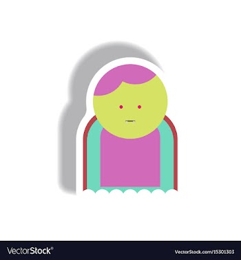 Paper sticker halloween icon vector image