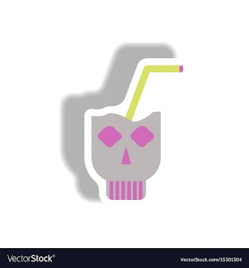 Paper sticker halloween icon vector image