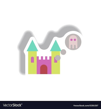 Paper sticker halloween icon vector image