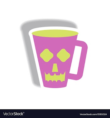 Paper sticker halloween icon vector image