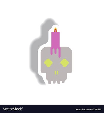 Paper sticker halloween icon vector image