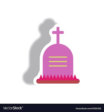 Paper sticker halloween icon vector image