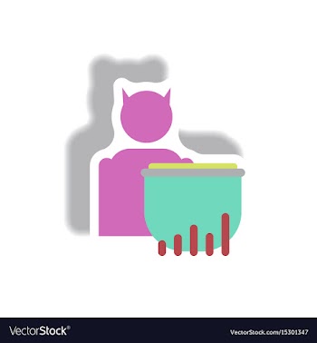 Paper sticker halloween icon vector image