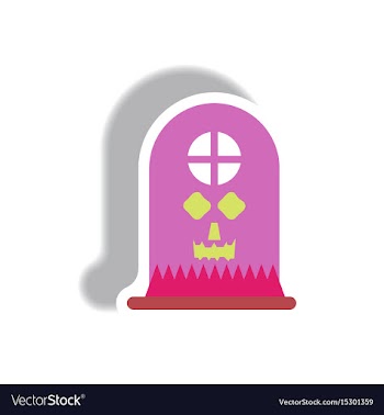 Paper sticker halloween icon vector image