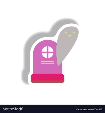 Paper sticker halloween icon vector image