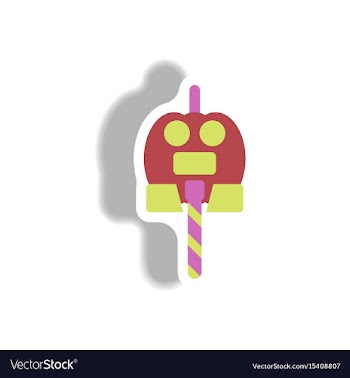 Paper sticker halloween icon vector image