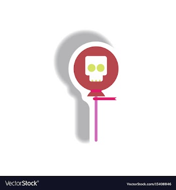 Paper sticker halloween icon vector image