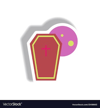 Paper sticker halloween icon vector image