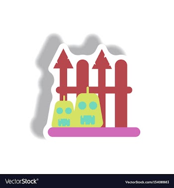 Paper sticker halloween icon vector image