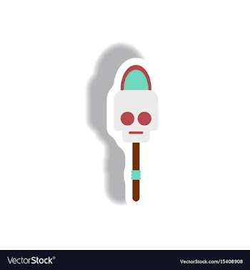 Paper sticker halloween icon vector image