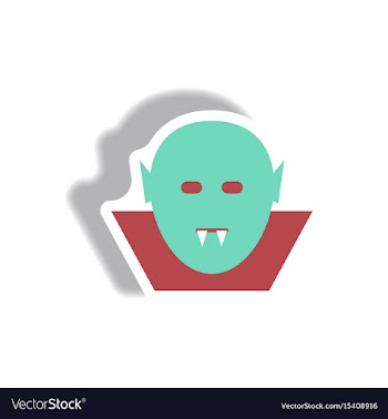 Paper sticker halloween icon vector image