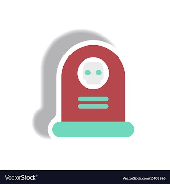 Paper sticker halloween icon vector image