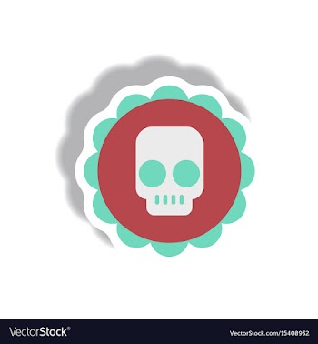 Paper sticker halloween icon vector image