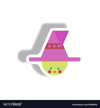 Paper sticker halloween icon vector image