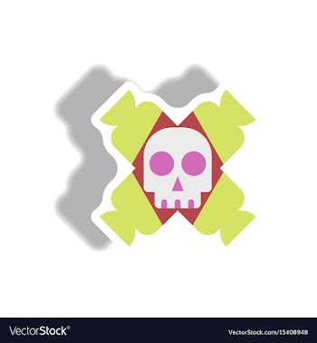 Paper sticker halloween icon vector image