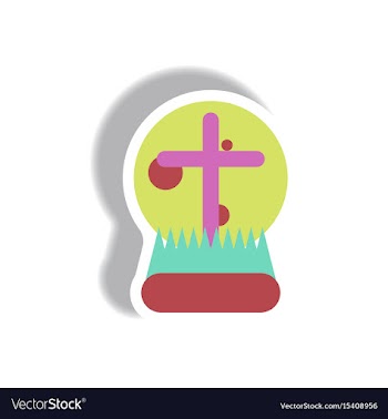 Paper sticker halloween icon vector image