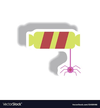 Paper sticker halloween icon vector image