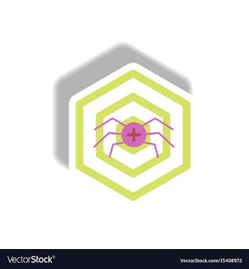 Paper sticker halloween icon vector image