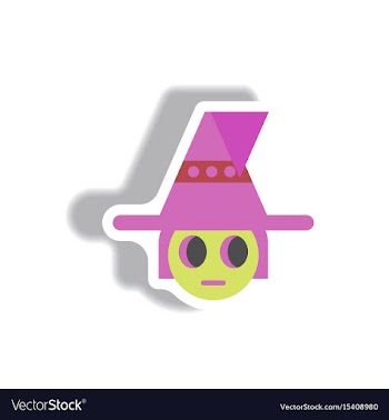 Paper sticker halloween icon vector image