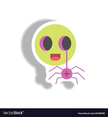 Paper sticker halloween icon vector image