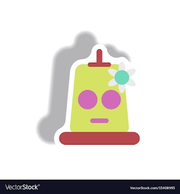 Paper sticker halloween icon vector image