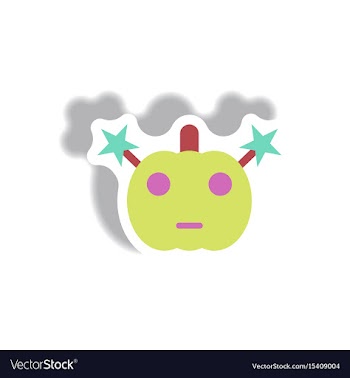 Paper sticker halloween icon vector image