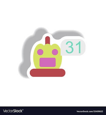 Paper sticker halloween icon vector image