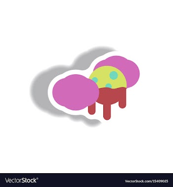 Paper sticker halloween icon vector image