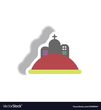 Paper sticker halloween icon vector image
